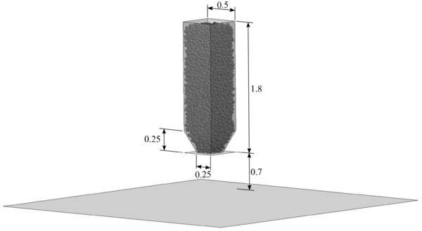 Calculation layout (dimensions in \hboxm).