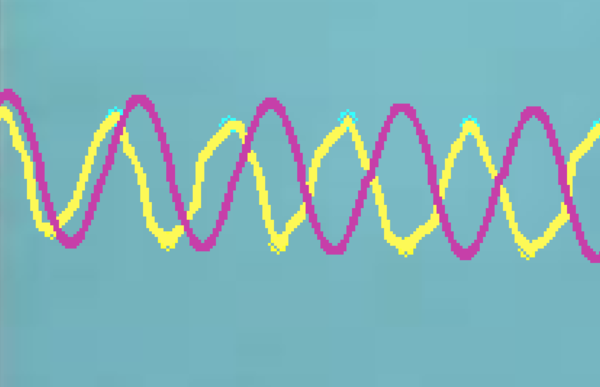 Inicio en x[10]; tamaño de la muestra, 30 pixeles. Parámetros obtenidos A=25.33,  ω=0.138