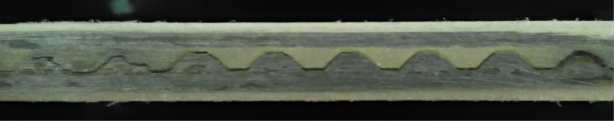 Experimental study of non conventional interfaces with trapezoidal ...