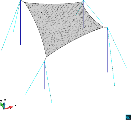 Updated geometry of the membrane and surrounding cable