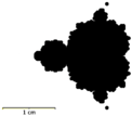 Mandelbrot figure with measure over the scale. 