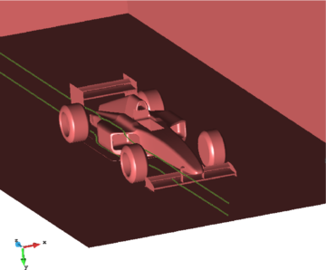 Race car test – geometrical model.